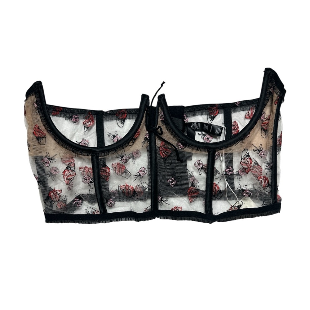 For Love & Lemons Rosie Bow Ice Cream Corset Top